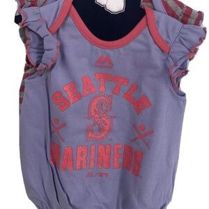 Majestic Seattle Mariners Infant Romper - Pink and Purple (2)